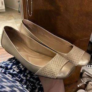 Naturalizer flats in Size 10, Golden Champagne Color EUC!!